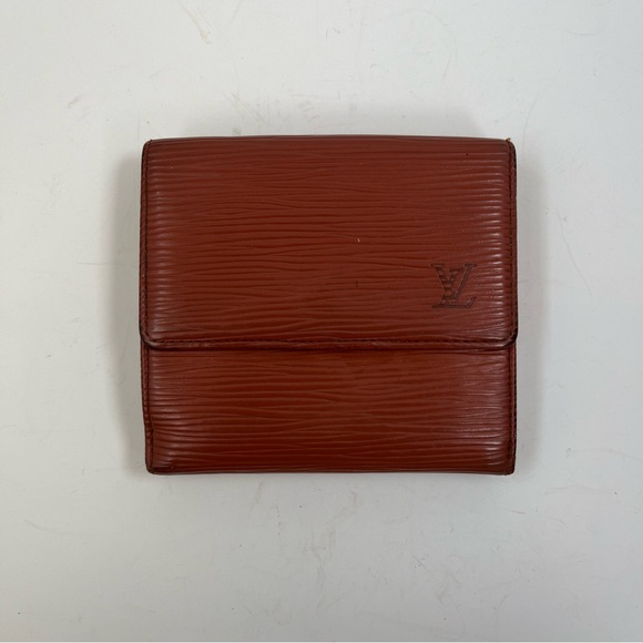 Authentic Louis Vuitton Men’s Burnt Orange Epi Leather Trifold Wallet - Picture 2 of 16